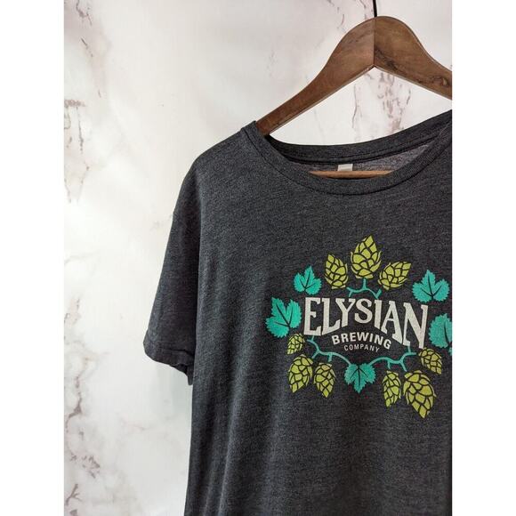 Elysian Brewing Shirt Mens Large Gray Seattle Beer Brewery Brew Tee Company - Picture 2 of 9